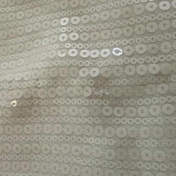 Reformation Elegant Cream Sequin Women's Crop Top Size 14 - Picture 10 of 12